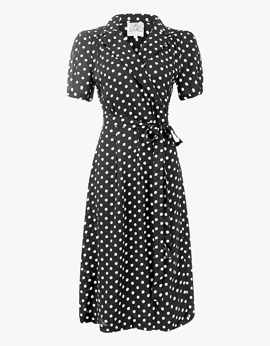 Vintage Polka Dot Wrap Dress, HD Png Download, Free Download