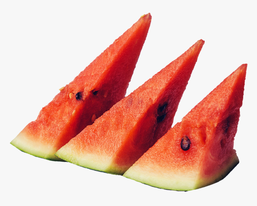 Melon Melon Pieces Fruit Free Photo - 3 Slices Of Watermelon, HD Png Download, Free Download