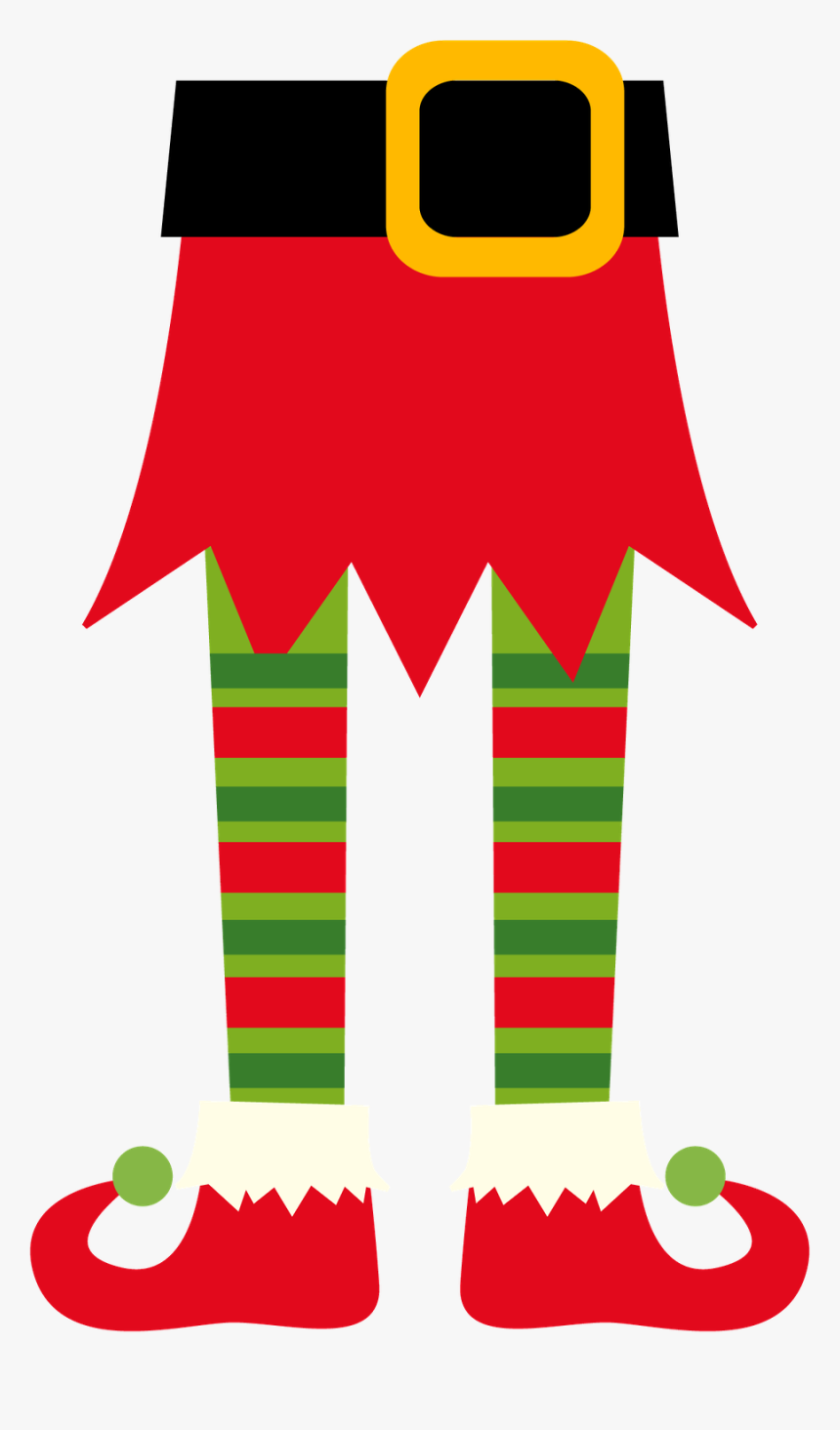 Santa Claus Christmas Elf Clip Art - Christmas Elf Legs Clipart, HD Png Download, Free Download