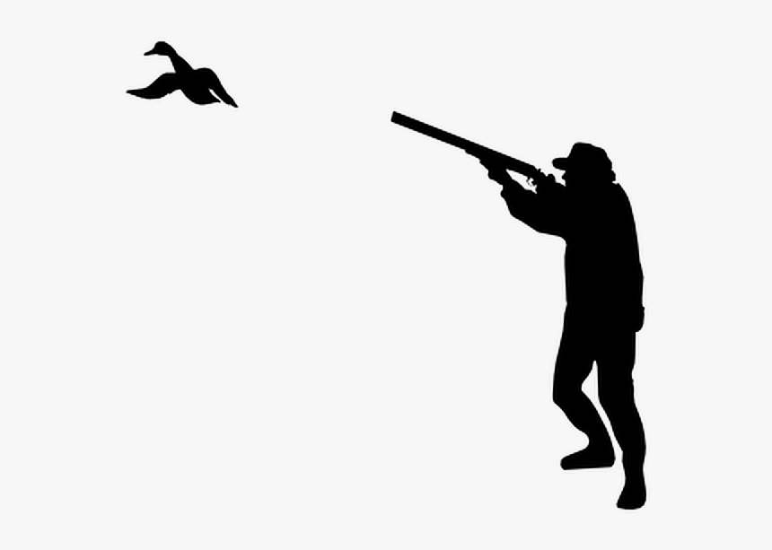 ##hunting #hunter #shooting #bird - Clay Pigeon Shooting Clipart Black And White, HD Png Download, Free Download