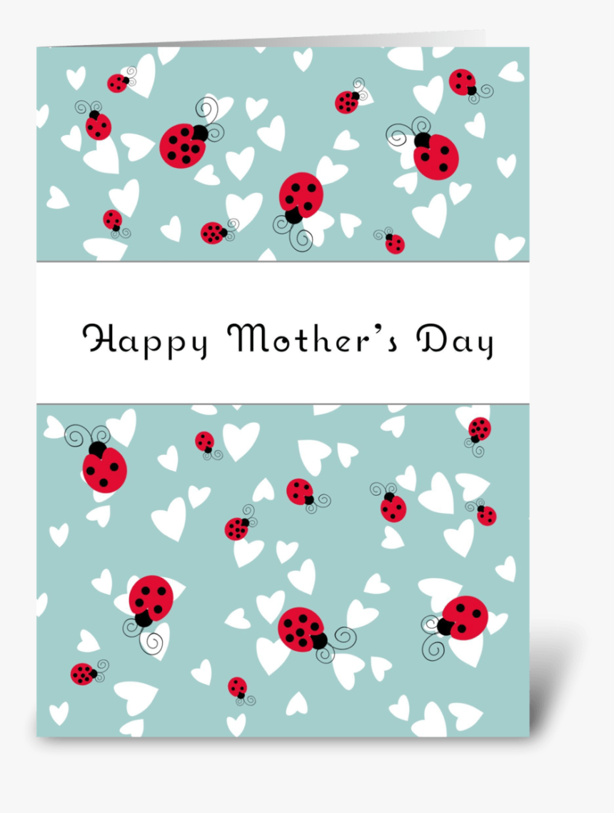 Happy Mother"s Day Ladybugs Greeting Card, HD Png Download, Free Download