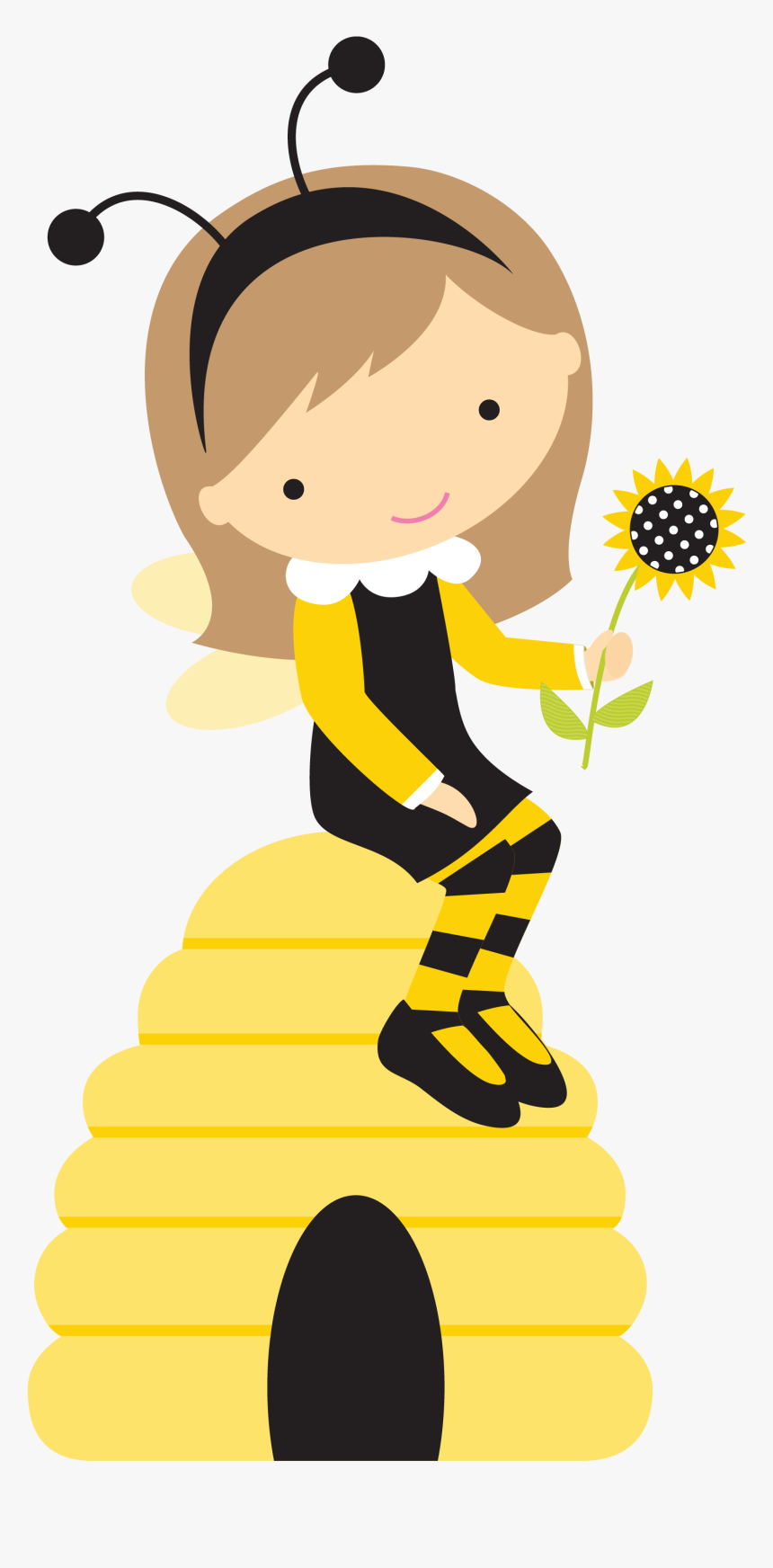 Trail Clipart Bumble Bee - Lady Bumble Bee Clipart, HD Png Download, Free Download