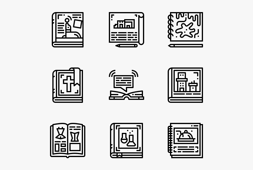 Books Genre Icons Pack, HD Png Download, Free Download