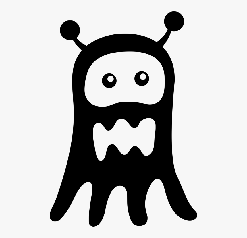 Human Behavior,head,monochrome Photography - Black And White Monster Clip Art, HD Png Download, Free Download