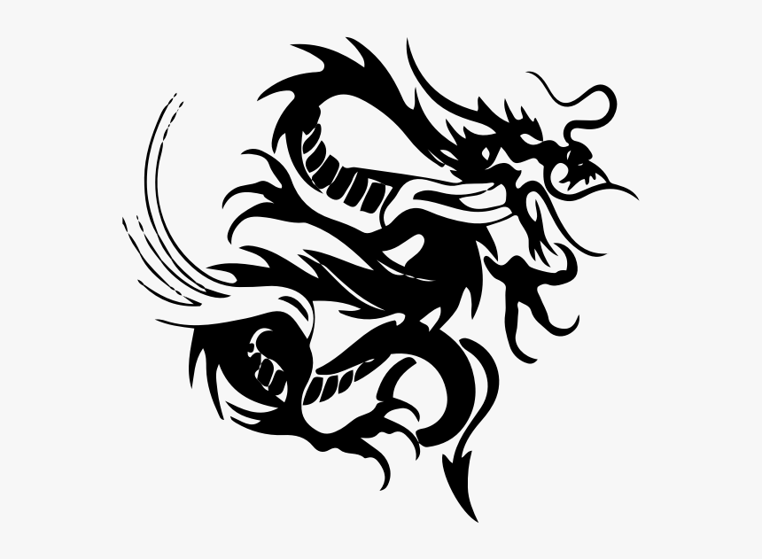 Flying Dragon Tattoo - Tribal Logos De Dragon Png, Transparent Png, Free Download