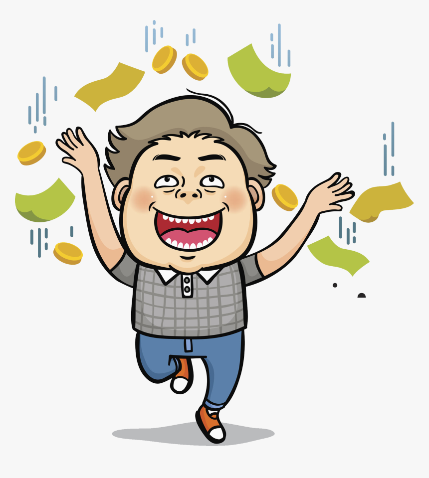 Cartoon Art Short Haired Transprent Png Free - Happy Man Cartoon Png, Transparent Png, Free Download