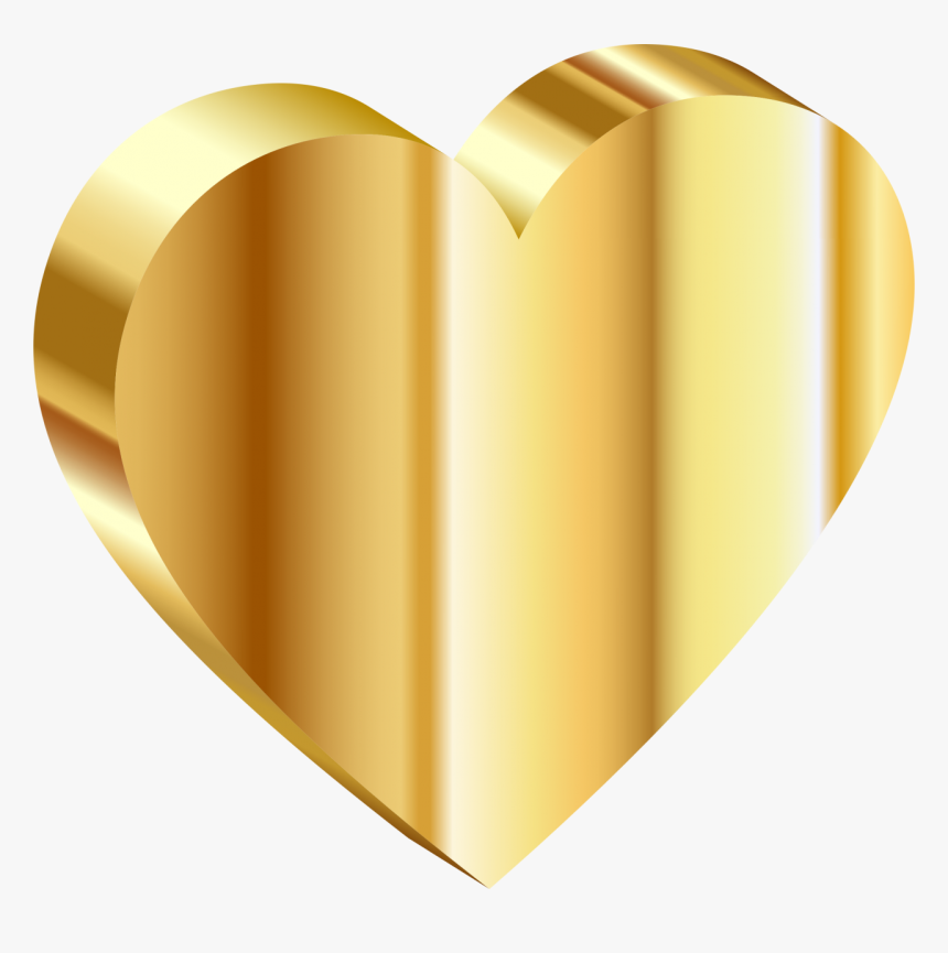 Gold Heart Png Image - Heart Of Gold Png, Transparent Png, Free Download