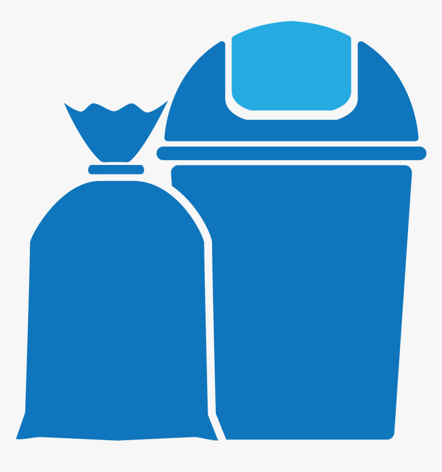 Shop Trash Bags By - Bin Clipart Blue, HD Png Download, Free Download