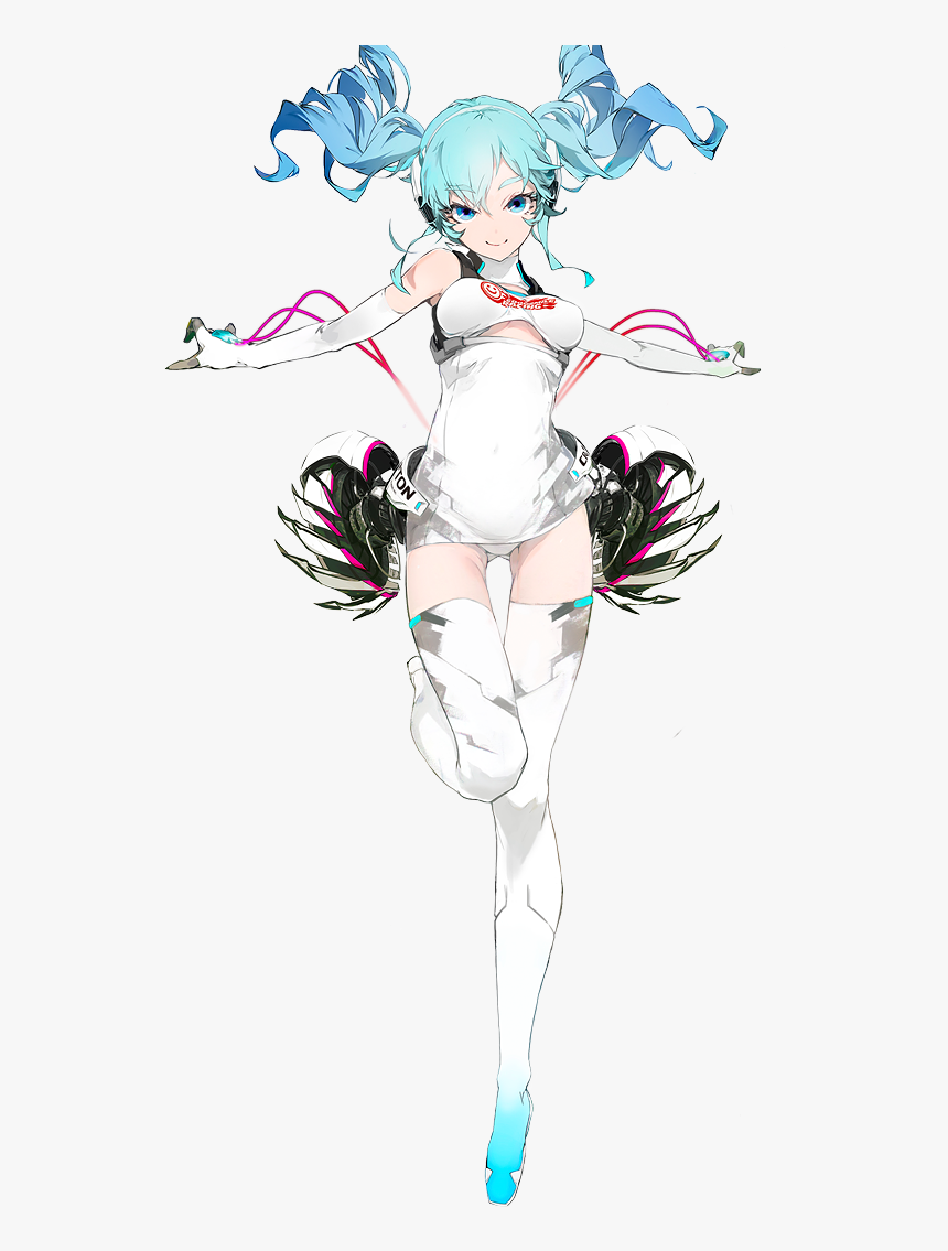 Hatsune Miku, Racing Miku, And Racing Miku Drawn By - 2014 Goodsmile Racing Miku, HD Png Download, Free Download