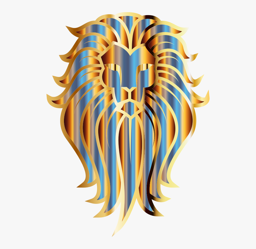 Chromatic Lion Face Tattoo No Background - Face Tattoo, HD Png Download, Free Download