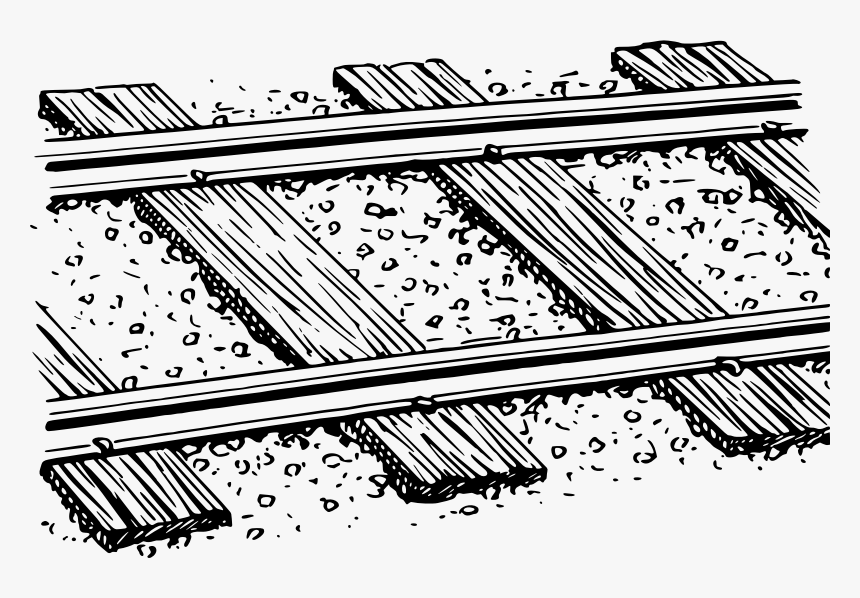 Railway Track - Train Track Clipart Black And White, HD Png Download, Free Download