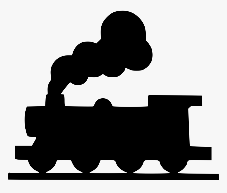 Rail Transport Train Silhouette Track Steam Locomotive - Clipart Steam Engine Silhouette, HD Png Download, Free Download