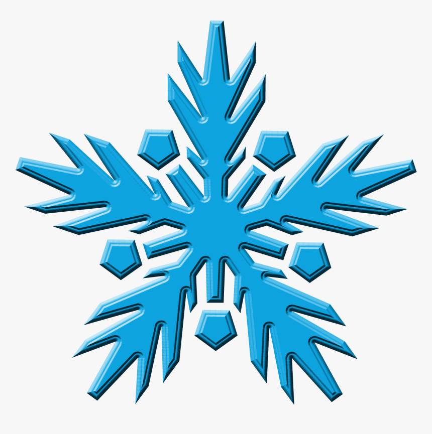 Cool Blue Snowflake - Real Blue Snowflakes Png, Transparent Png, Free Download