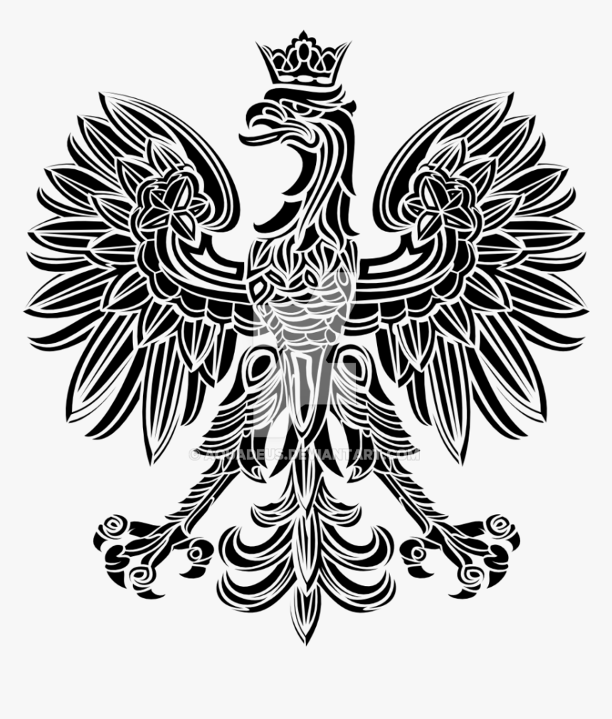 Transparent Tribal Designs Png - Polish Eagle Black And White, Png Download, Free Download