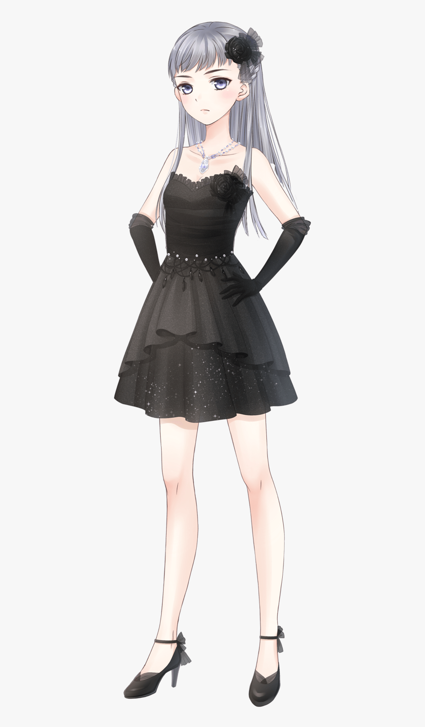 girl black outfit