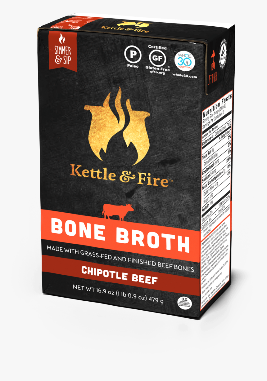 Chipotle Beef Bone Broth - Kettle And Fire Chicken Bone Broth, HD Png Download, Free Download