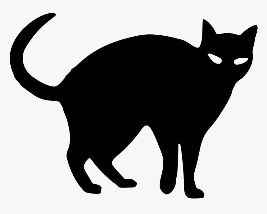 Abstract Black Cat Png Photo - Halloween Black Cat Drawings, Transparent Png, Free Download