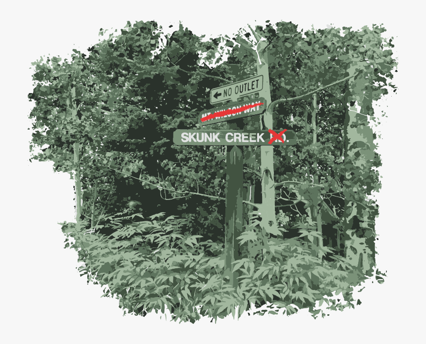 Skunkcreek Streetsign6 - Ulmus Alata, HD Png Download, Free Download