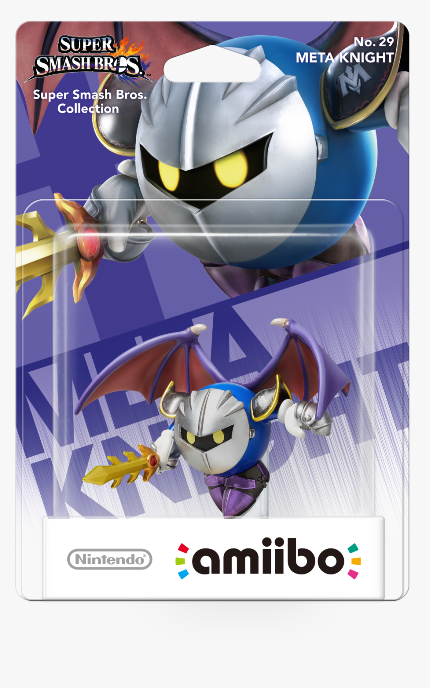 Super Smash Bres Super Smash Bros - Meta Knight Kirby Amiibo, HD Png Download, Free Download