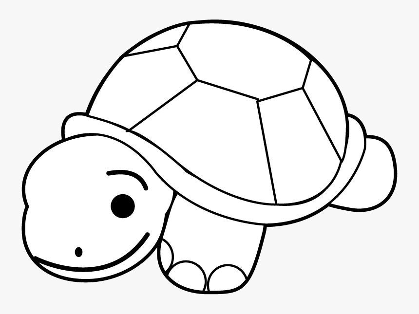 Animals » Reptiles » Small Turtle - Hawaiian Turtle Black And White Clipart, HD Png Download, Free Download