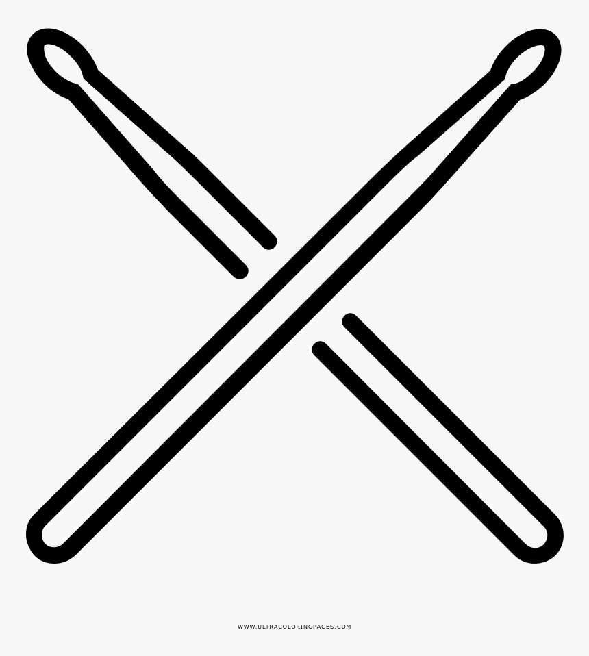 Drumsticks Coloring Page - Drum Stick Png Design, Transparent Png, Free Download