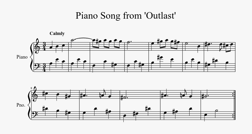 Outlast Someone Playing Piano, HD Png Download, Free Download