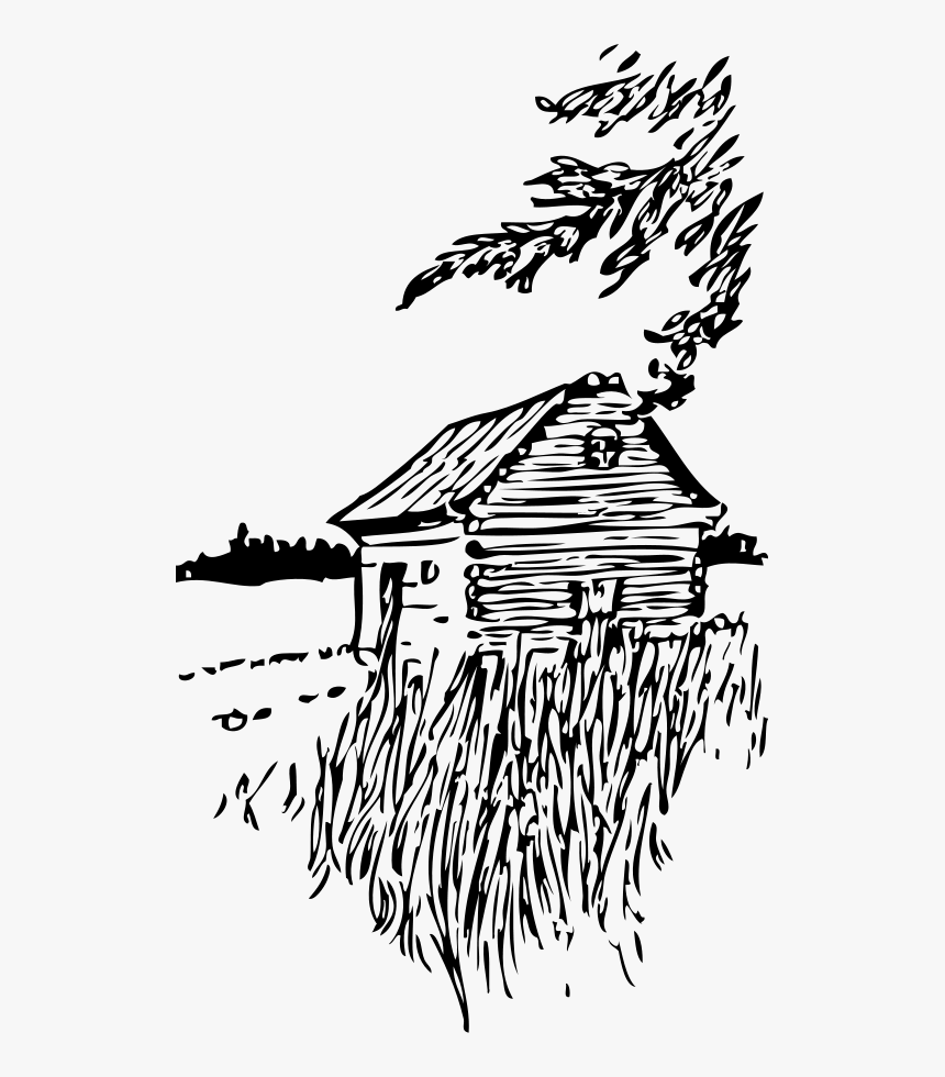 Cabin On The Plains Svg Clip Arts - Plains Line Art, HD Png Download, Free Download