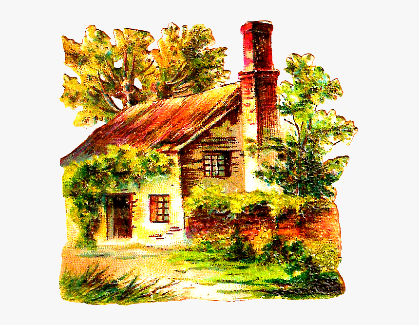 Free Png Log Cabin - Painting, Transparent Png, Free Download