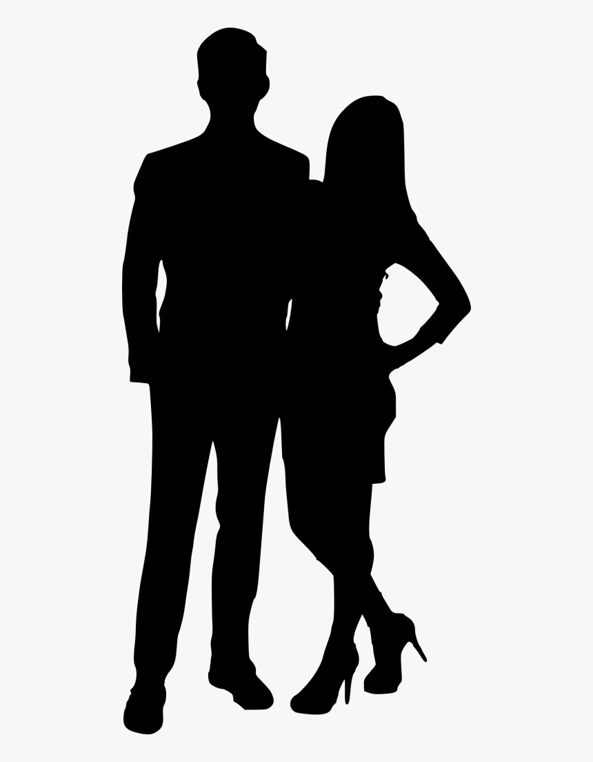 Couple-silhouette - Couple Silhouette Png, Transparent Png, Free Download