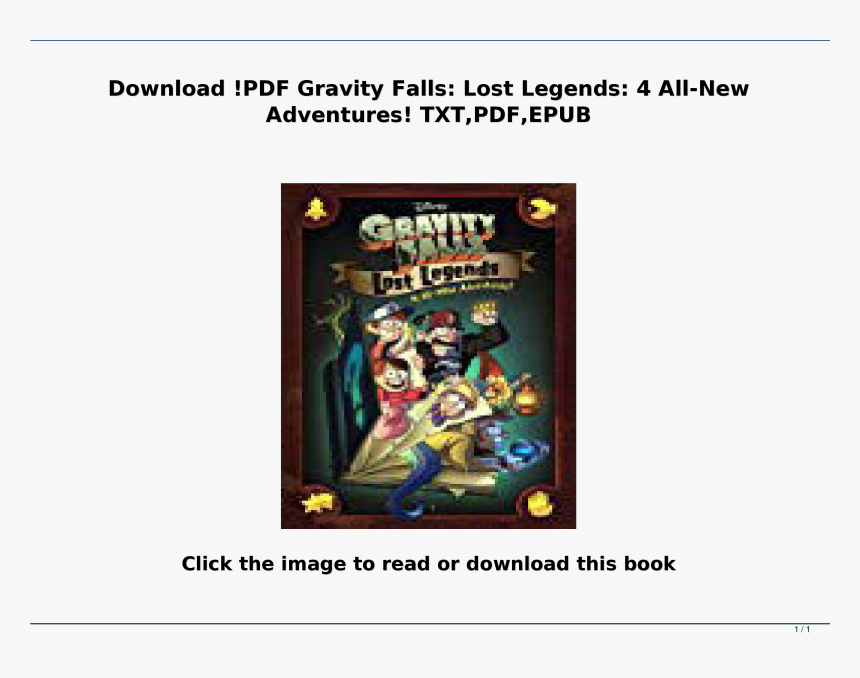Gravity Falls Lost Legends 4 All New Adventures, HD Png Download, Free Download