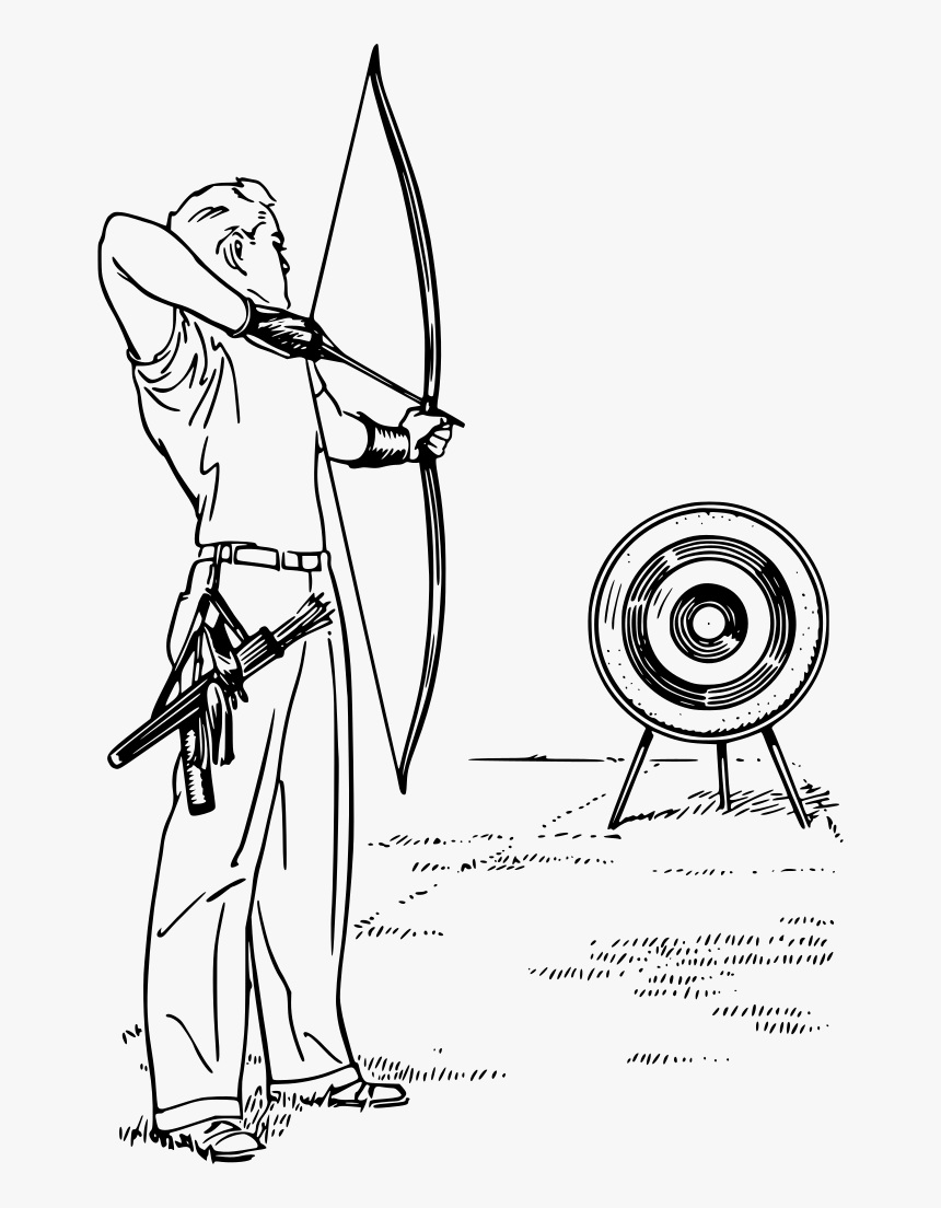 Archery Clipart Black And White, HD Png Download, Free Download