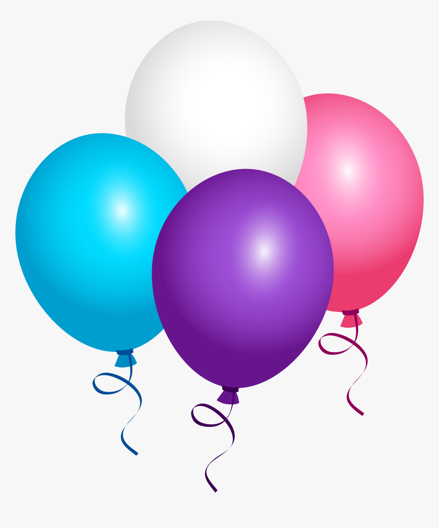 Transparent Party Background Png - Pink And Violet Balloons Png, Png Download, Free Download