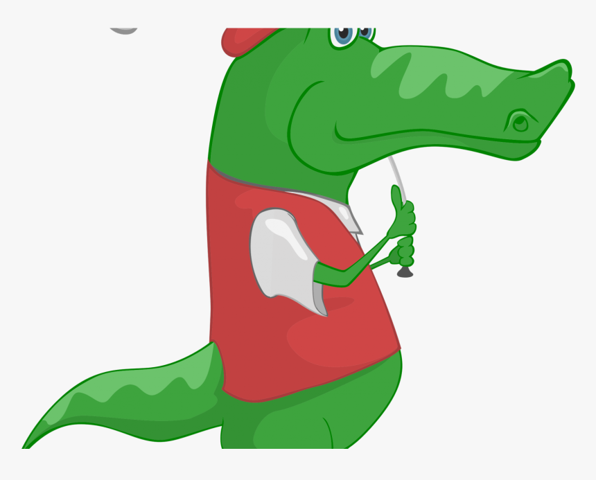 Crocodile Golfing Clipart , Png Download - Alligator Playing Golf, Transparent Png, Free Download