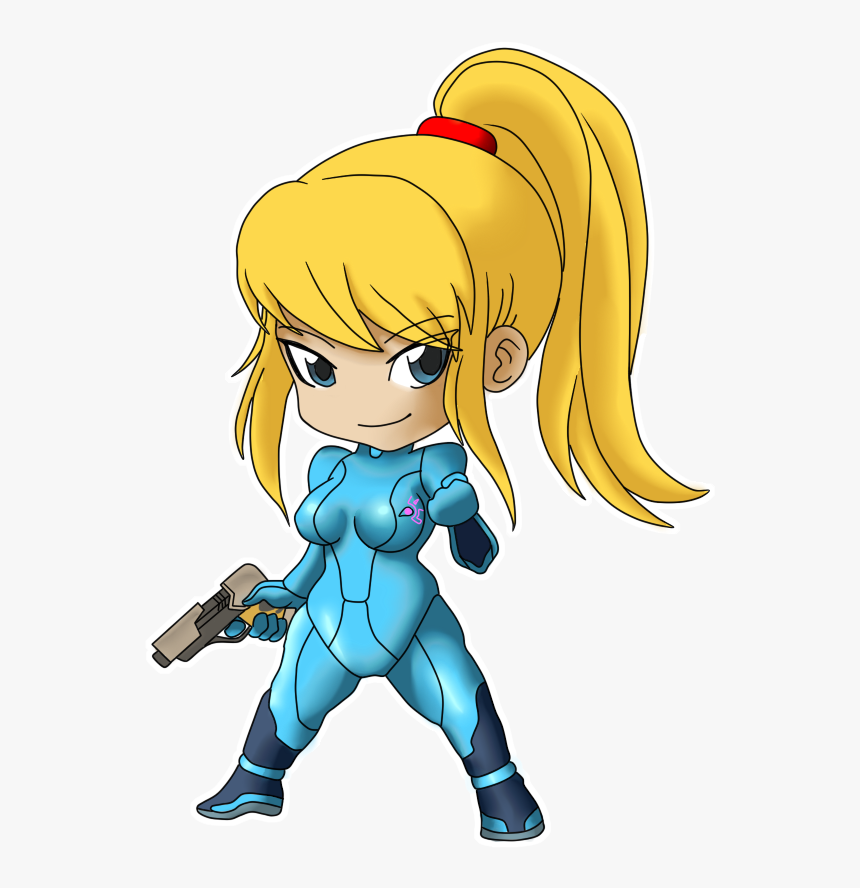 Chibi Zero Suit Samus By Vejit - Chibi Zero Suit Samus, HD Png Download, Free Download