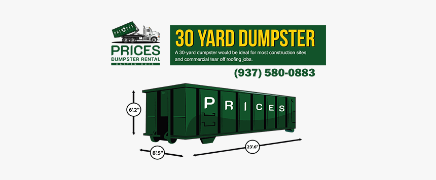 30 Yard Roll Off Dumpster Rental Dayton Oh - Railroad Car, HD Png Download, Free Download