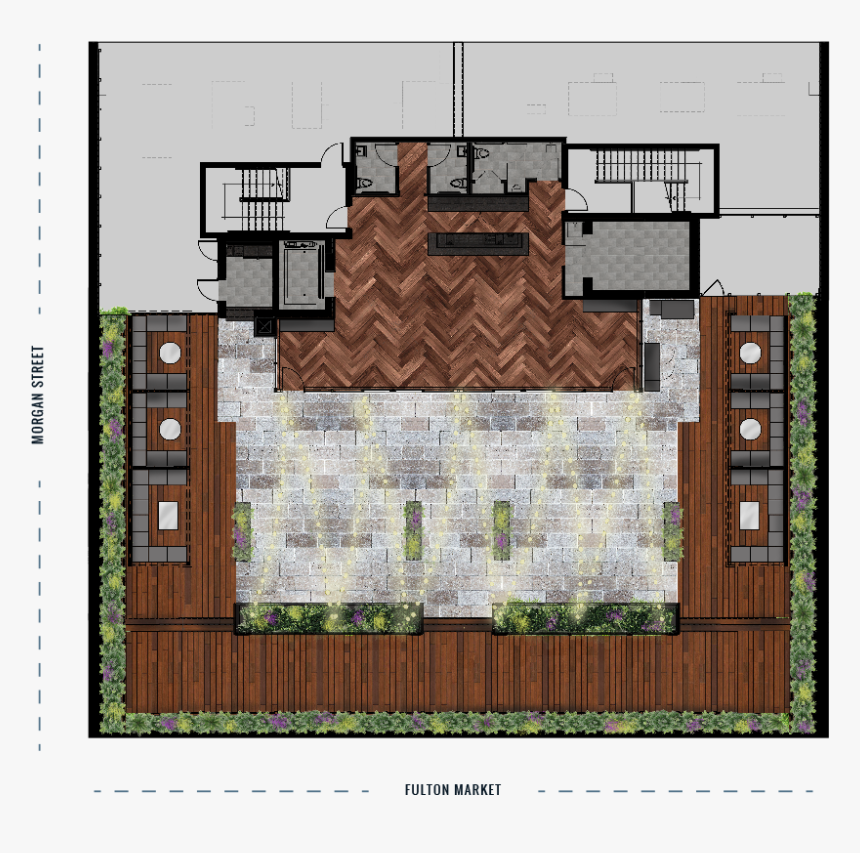 Rooftop Floorplan - Rooftop Bar Floor Plan, HD Png Download, Free Download