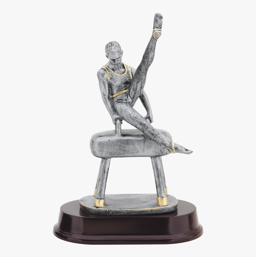 Double Action Resin Trophy For Males Competing In Gymnastics - Gymnastic Trophies For Men, HD Png Download, Free Download