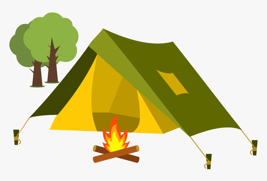 Tent Cartoon Camping Clip Art - Camping Transparent, HD Png Download, Free Download