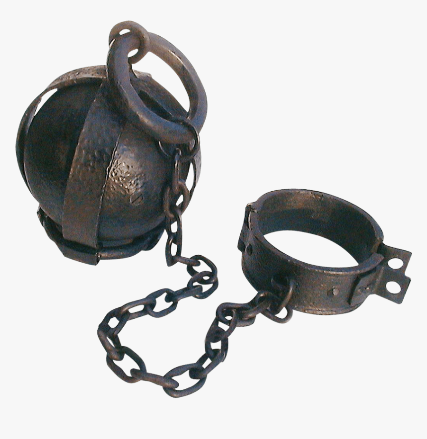 Prison Dungeon Ball And Chain Leg Shackles - Ball And Chain Silhouette, HD Png Download, Free Download