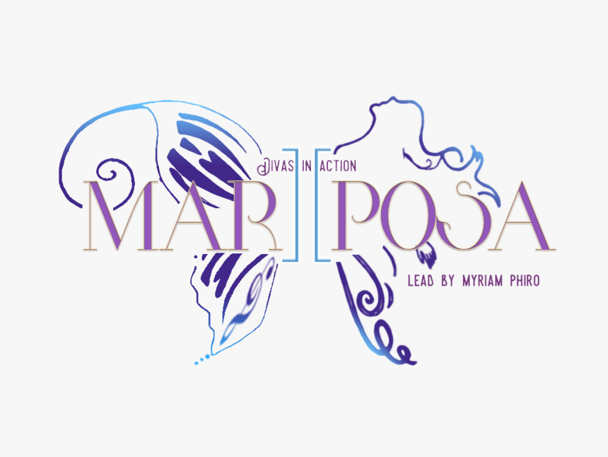 2 Mariposa Light Purple Golden Outline - Calligraphy, HD Png Download, Free Download