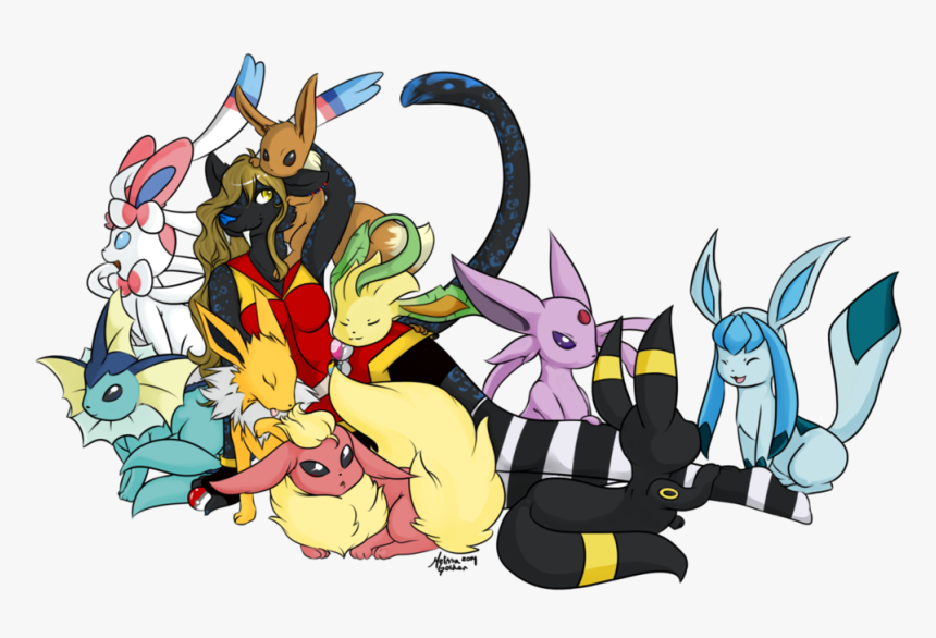 Eevee Drawing Love - Pokemon Eevee Evolution Art, HD Png Download, Free Download