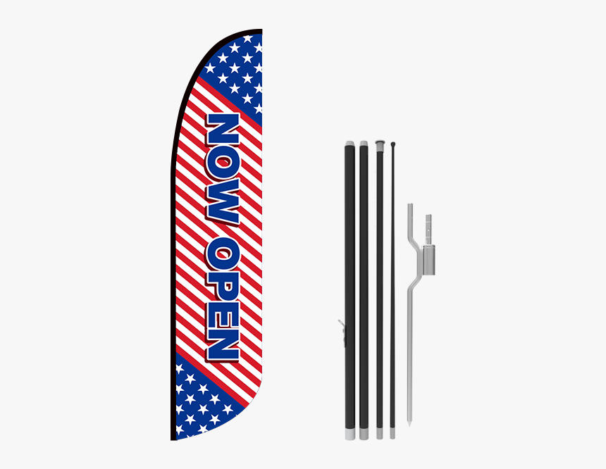 13ft Now Open Stock Blade Flag With Ground Stake - Skateboarding, HD Png Download, Free Download