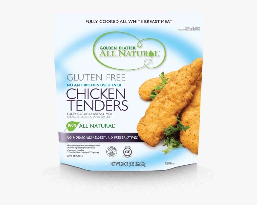 Gluten Free Antibiotic Free Chicken Tenders - Golden Platter, HD Png Download, Free Download