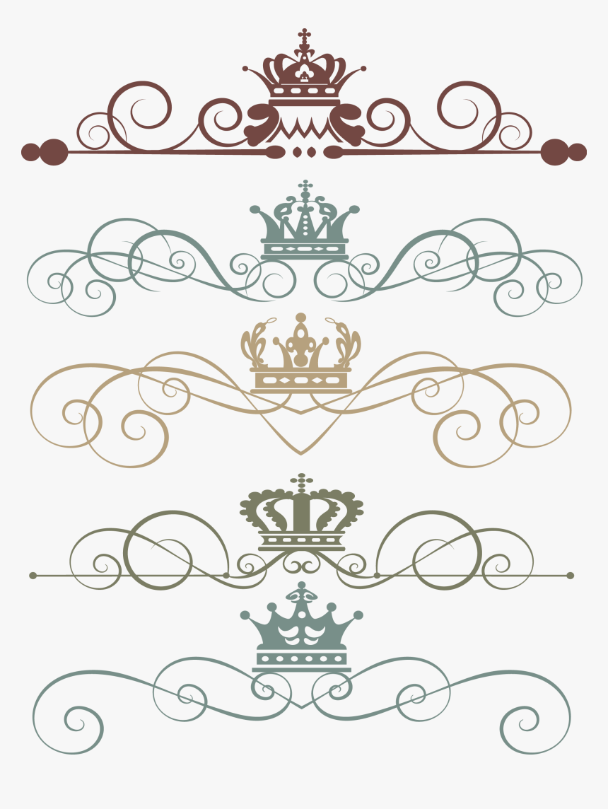 Pattern Border Png File - Crown Border Design Png, Transparent Png, Free Download