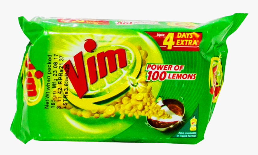 Vim Dishwash Bar Lemon & Pudina 2in1 185 Gm - Vim Bar Power Of 100 Lemons, HD Png Download, Free Download