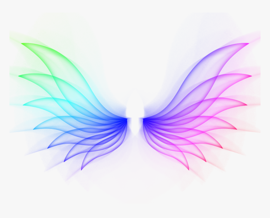 #wings #rainbow #starlight #luminous #effect #lightning - Neon Wings Effect Picsart, HD Png Download, Free Download
