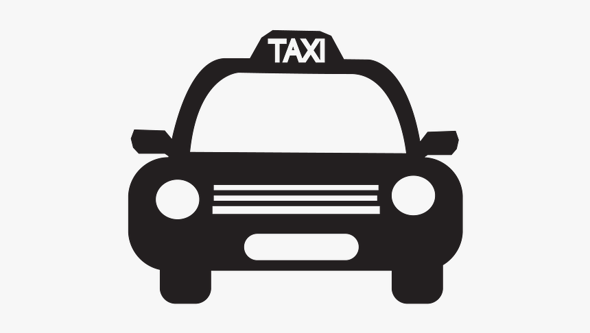 Cab Png Black And White - Taxi Vector Png, Transparent Png, Free Download