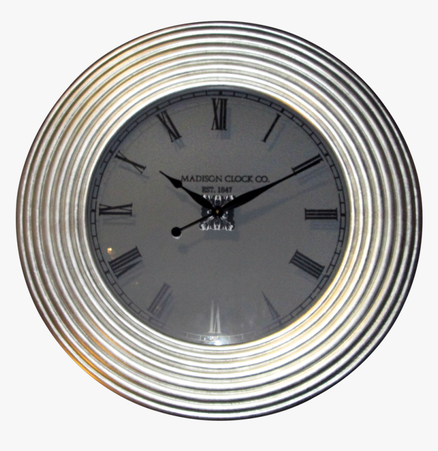 Kairos Pu Transparent Glass Face Spiral Silver Rim - Madison Clock, HD Png Download, Free Download