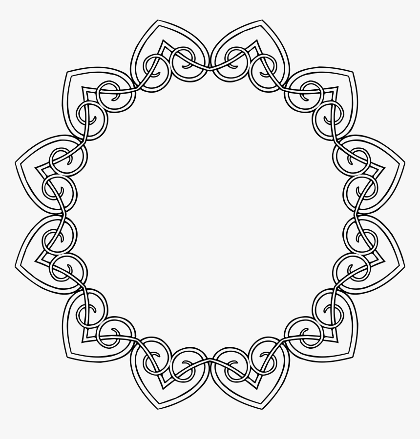 This Free Icons Png Design Of Hearts Frame- - Circle, Transparent Png, Free Download