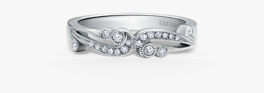 Angelique 18k White Gold Ladies Wedding Band D - Engagement Ring, HD Png Download, Free Download